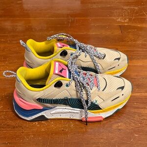 Puma Beige and Pink Athletic Shoes